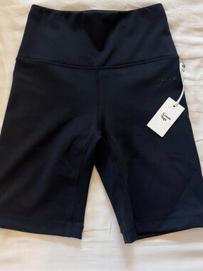 NWT Cream Yoga Drew High Waist Black Bike Shorts